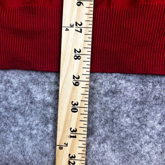 Tommy Hilfiger Mens Colorblock Crewneck Sweater XL Premium Cotton Navy White Red - Picture 9 of 11